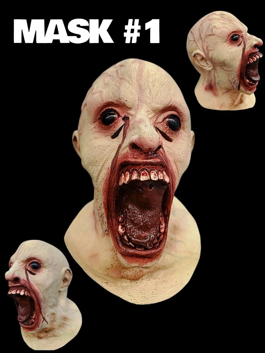 Creepy Screaming Zombie Halloween Mask