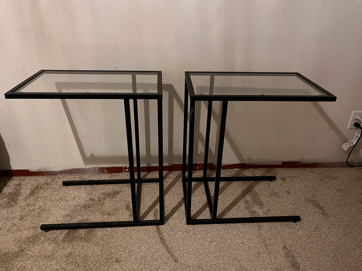 Set of Two C-Shaped Side Tables