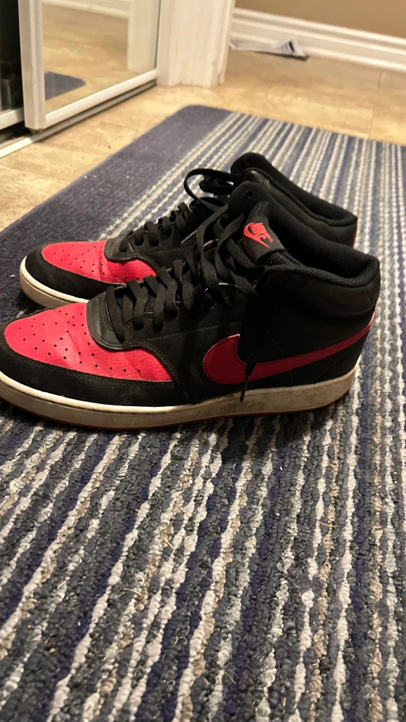 Nike Court Vision Mid Black and Red