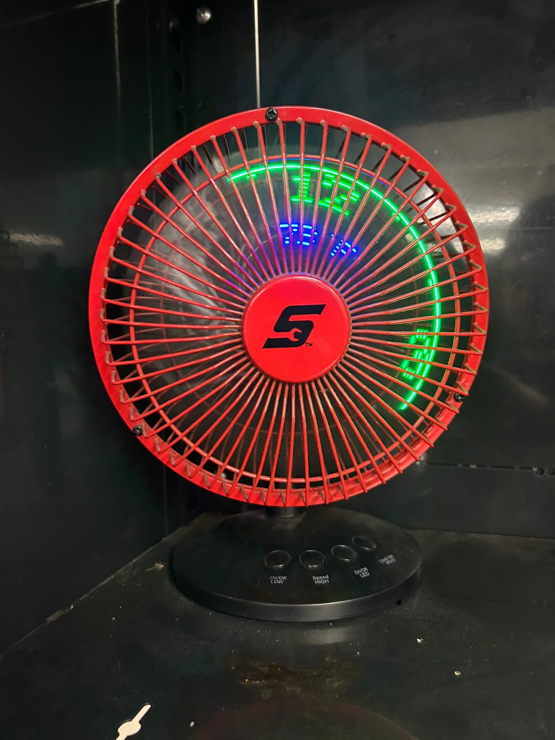 Snap-on LED Clock Desk Fan