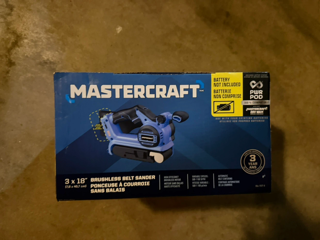 Mastercraft 3x18" Brushless Belt Sander - photo 2