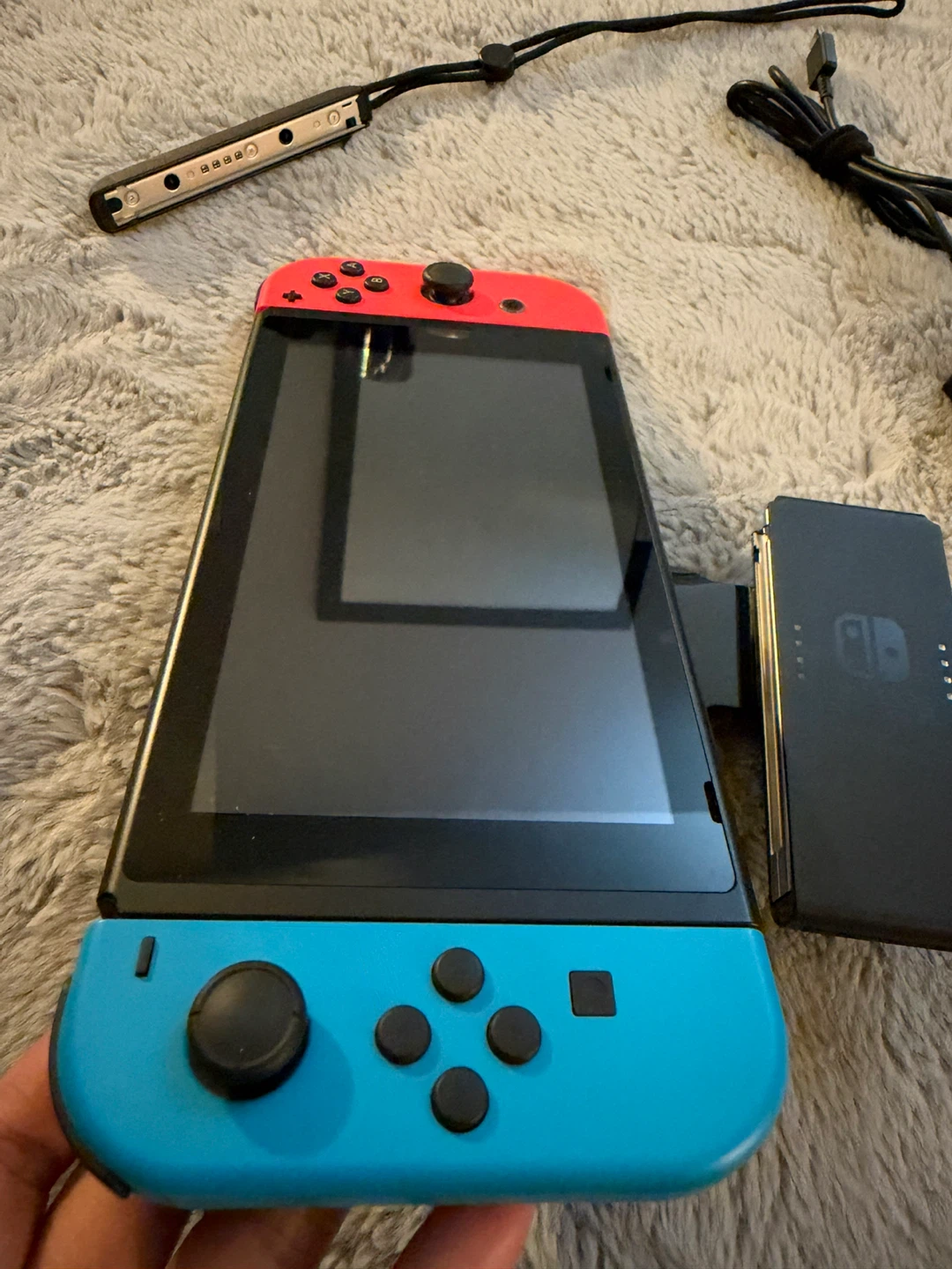 Nintendo Switch Console with Neon Blue and Red Joy-Cons - photo 2