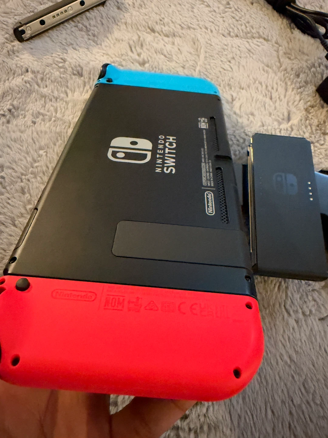 Nintendo Switch Console with Neon Blue and Red Joy-Cons - photo 4