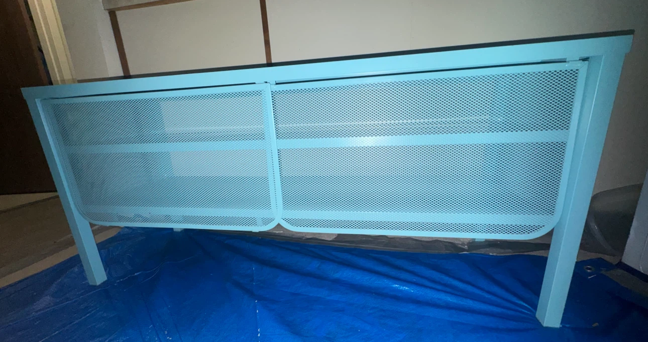 Tv stand Light Blue Metal Media Console - photo 2