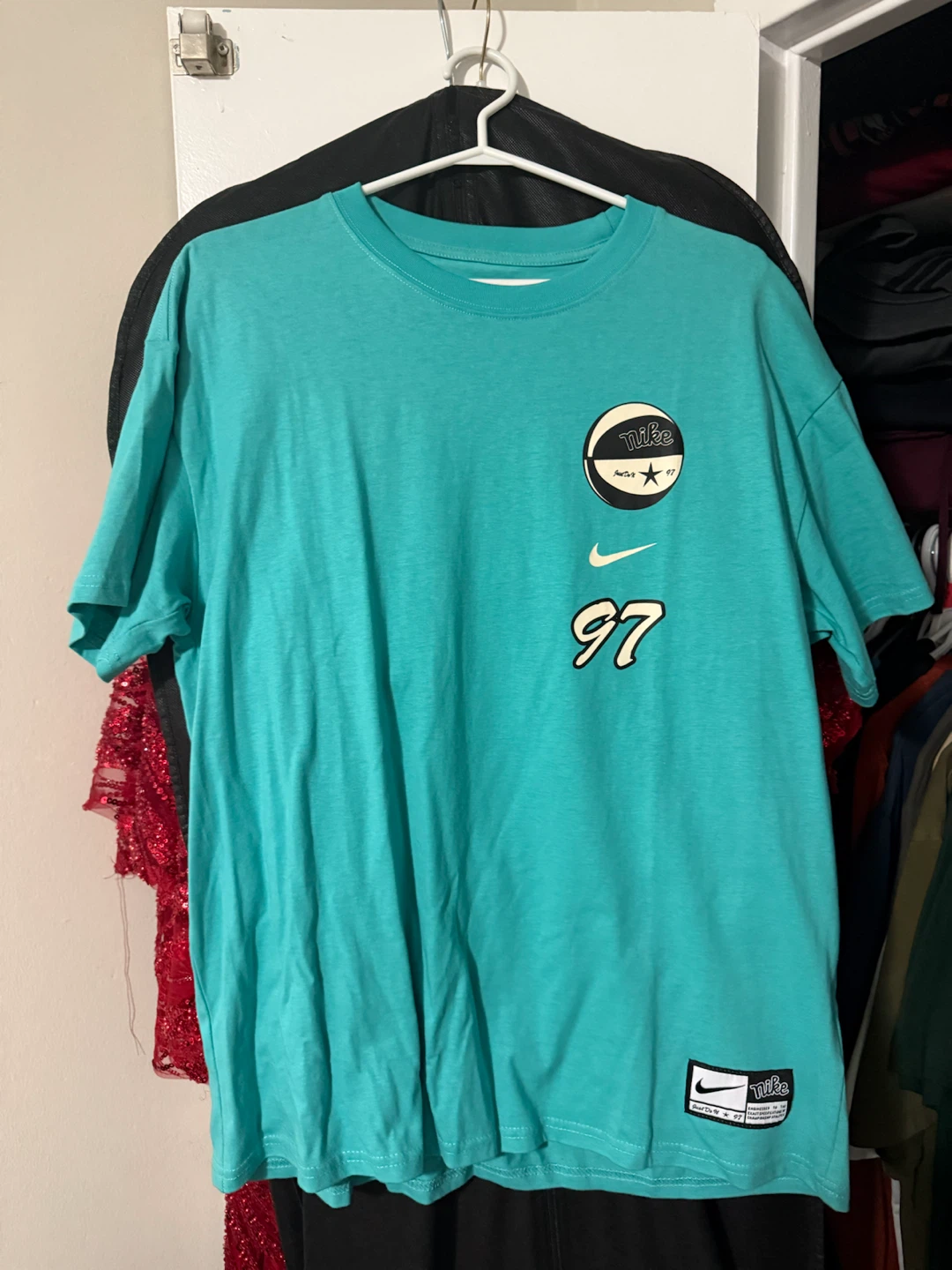 Nike Basketball 97 Graphic T-Shirt Teal XL