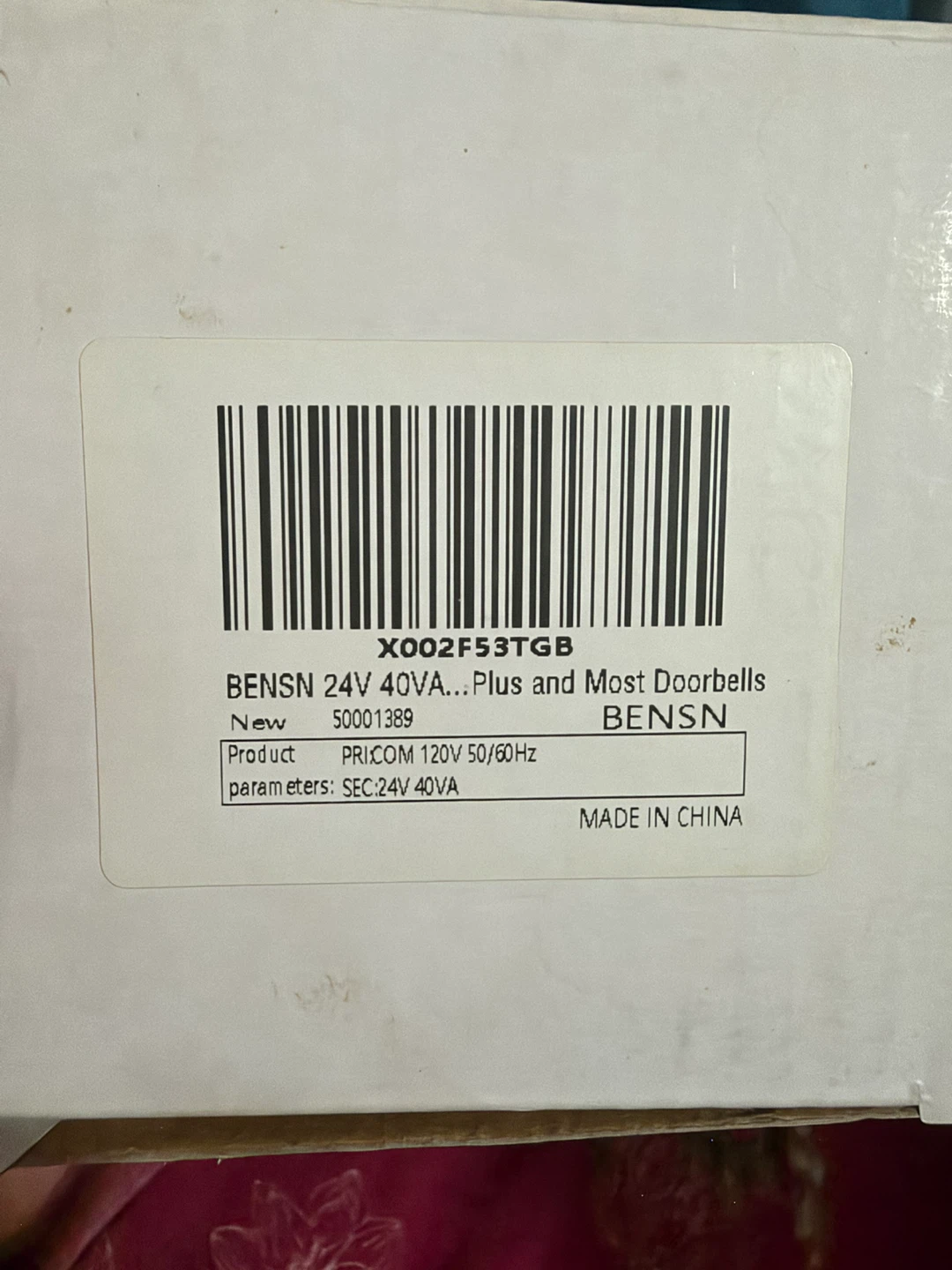 BENSN 24V 40VA Doorbell Transformer