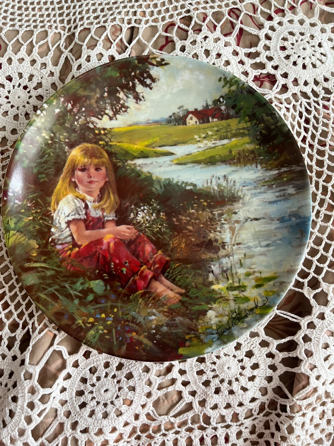 Vintage Dominion China “A Quiet Moment” Collectors Plate