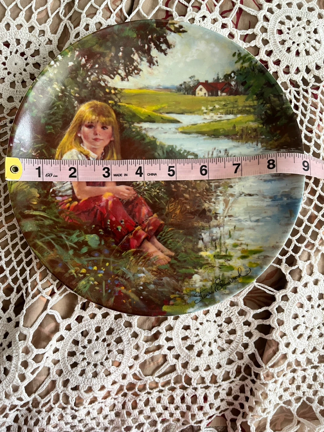 Vintage Dominion China “A Quiet Moment” Collectors Plate - photo 3