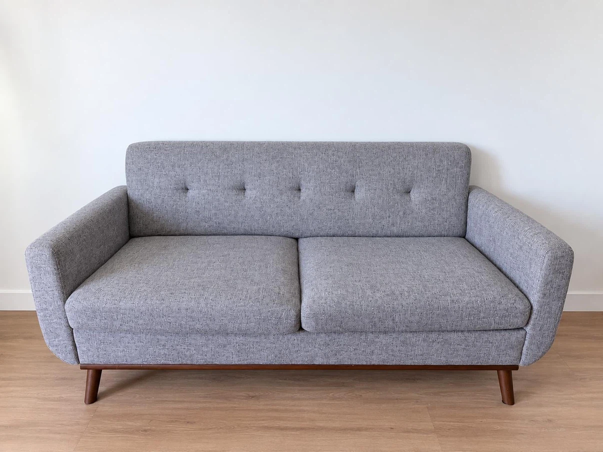 Grey Mid-Century Modern Sofa