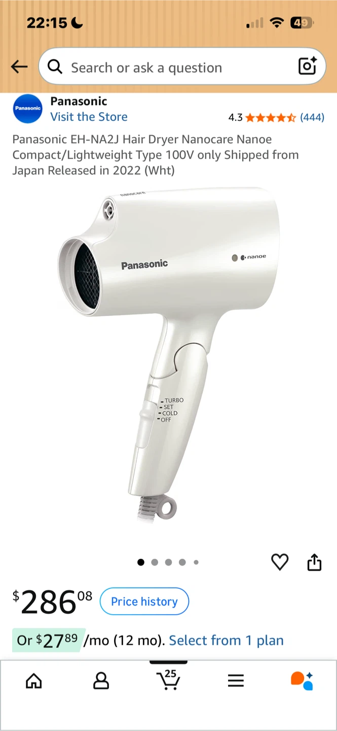 Panasonic EH-NA27 Compact Travel Hair Dryer - photo 5