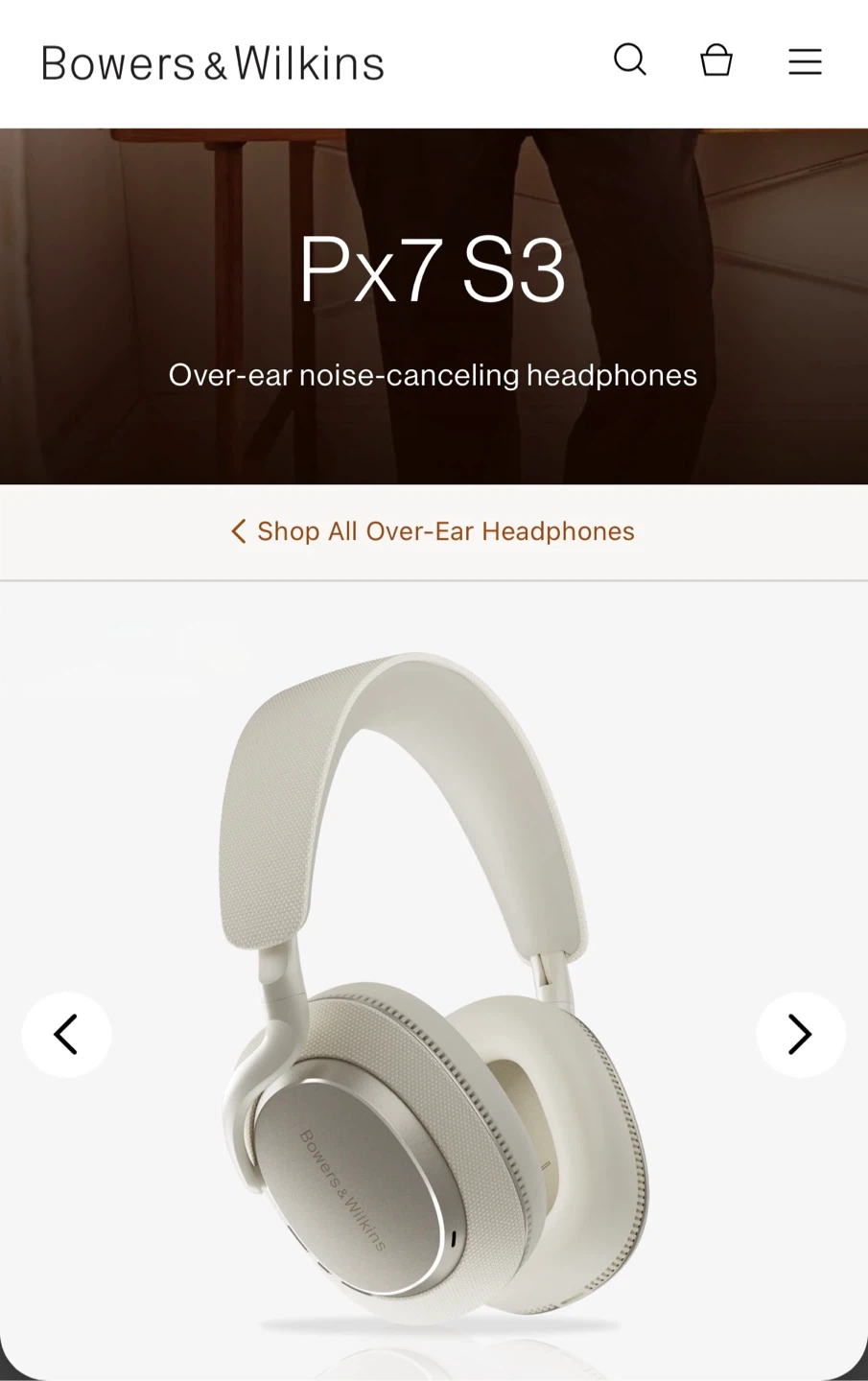 Bowers & Wilkins Px7 S3 Over-Ear Headphones