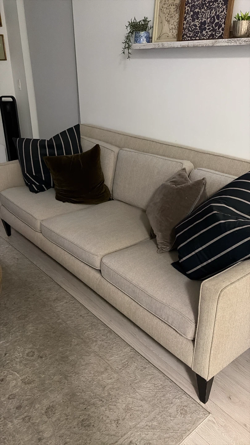Beige Three-Seater Sofa