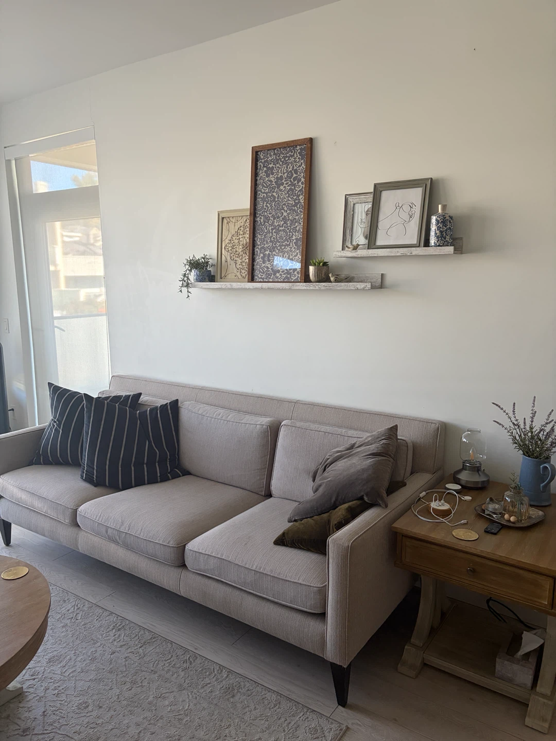 Beige Three-Seater Sofa - photo 2