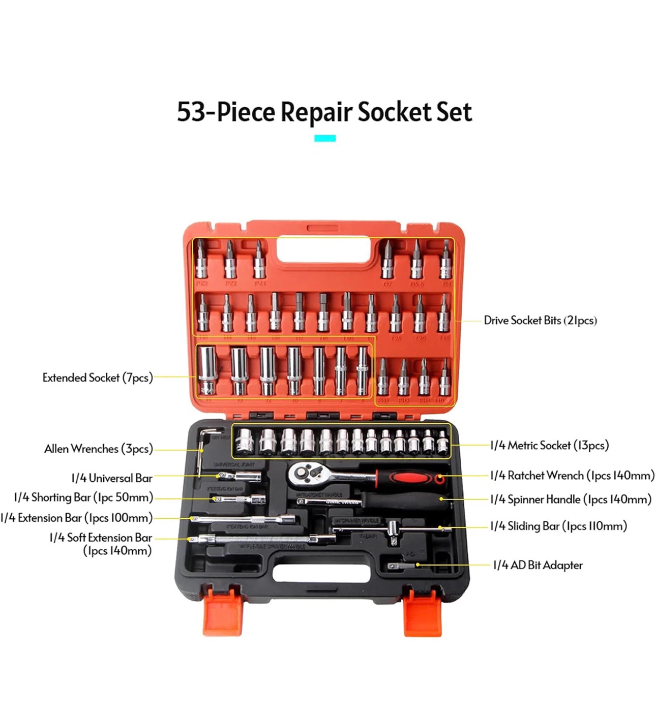 53-Piece Repair Socket Set - photo 5