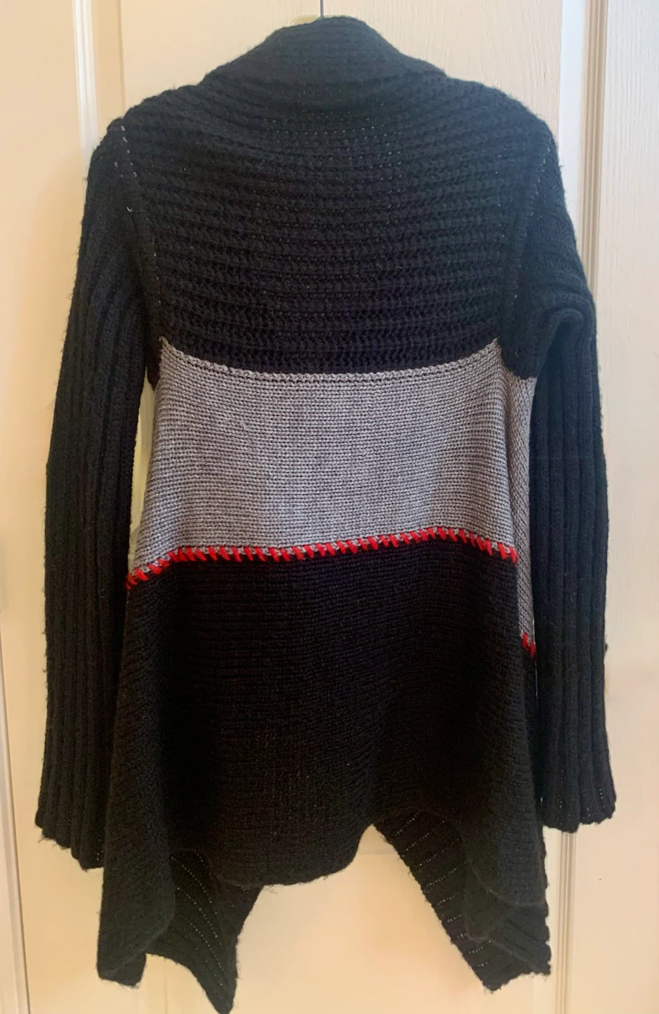 Belamie Black and Grey Knit Sweater Jacket - photo 2