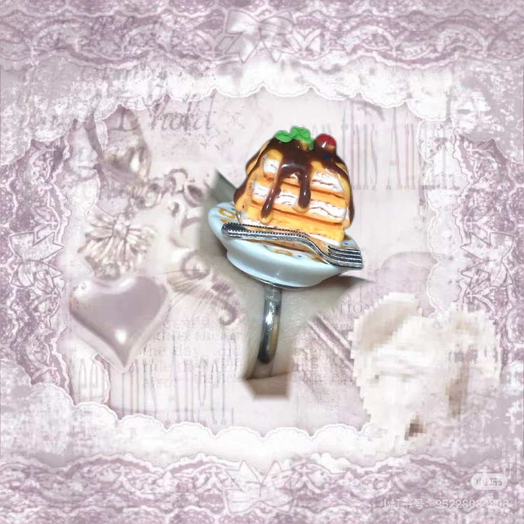 Novelty Pancake Plate Ring