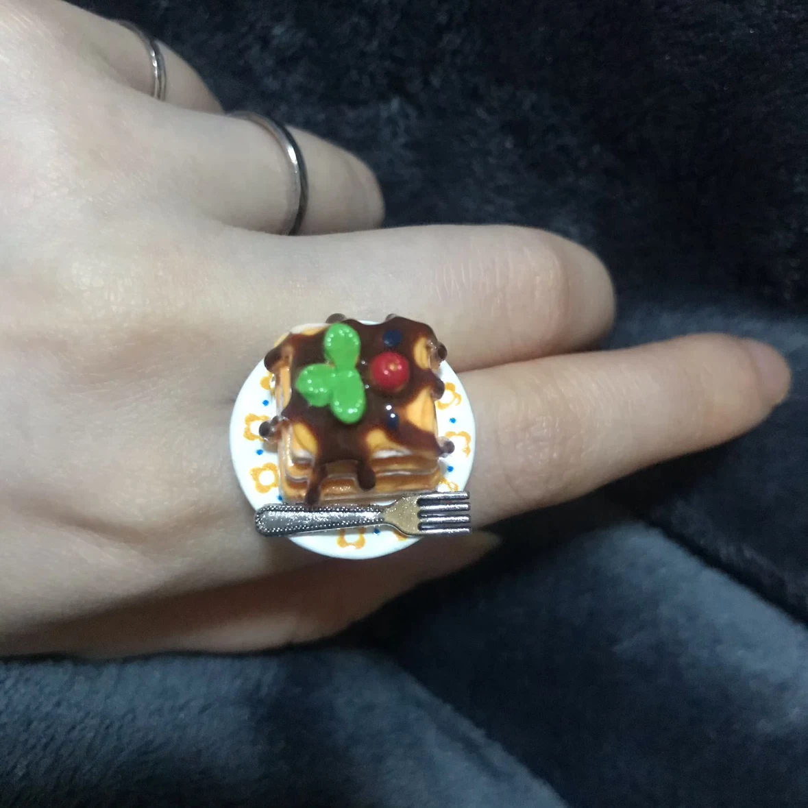 Novelty Pancake Plate Ring - photo 2