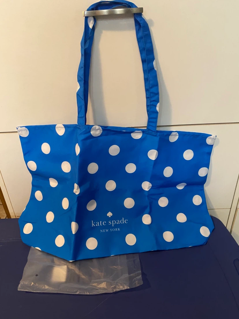 Kate Spade XL Polka Dot Reusable Tote Bag NEW!