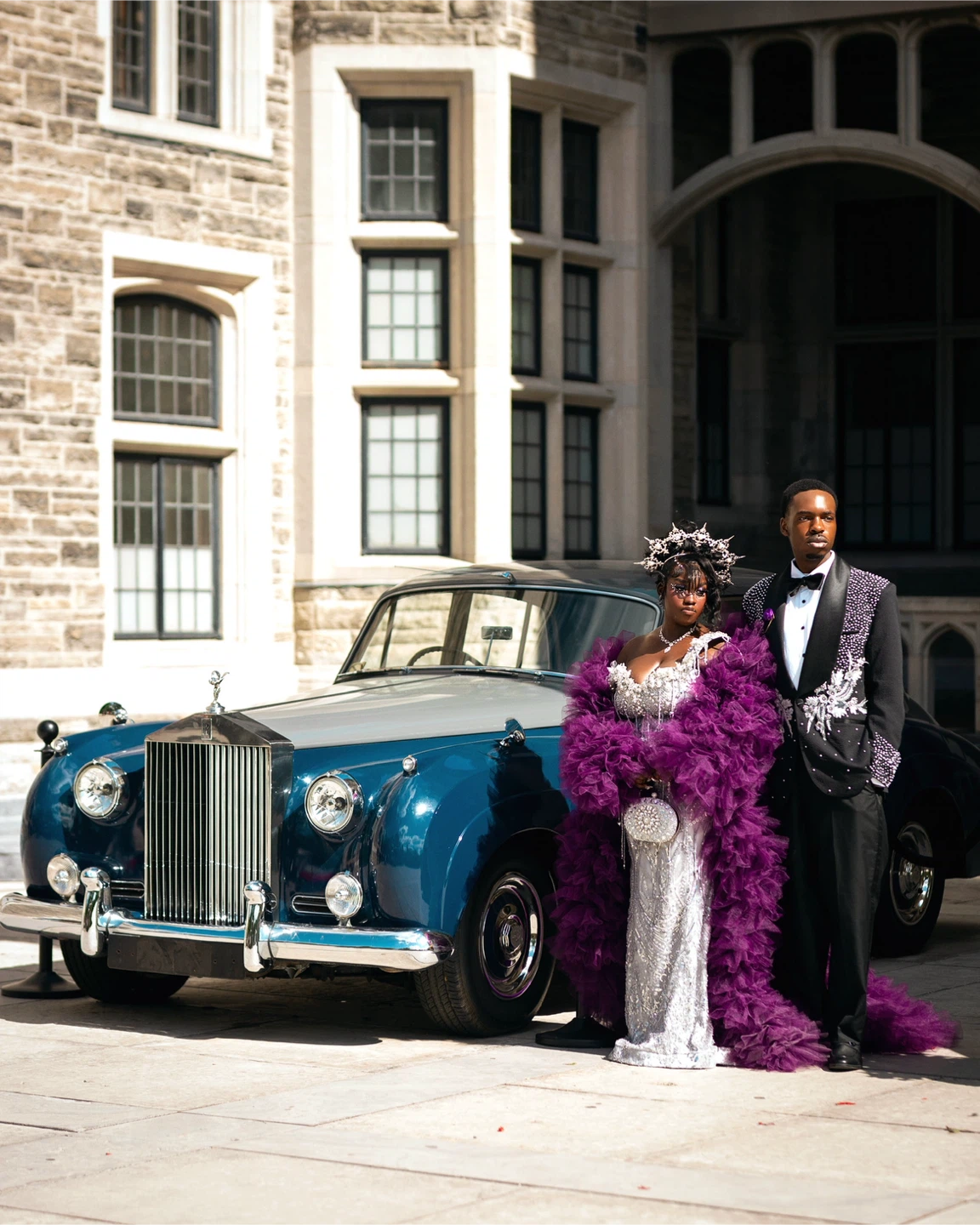 Dramatic Tulle Ruffle Robe in Dark Purple - photo 4