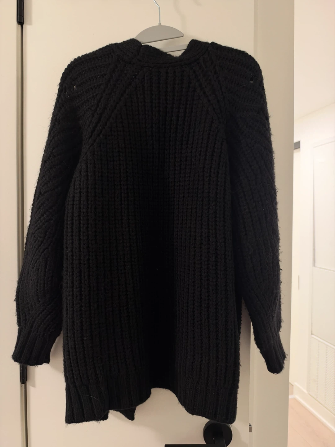 Zara Black Chunky Knit Cardigan - photo 2