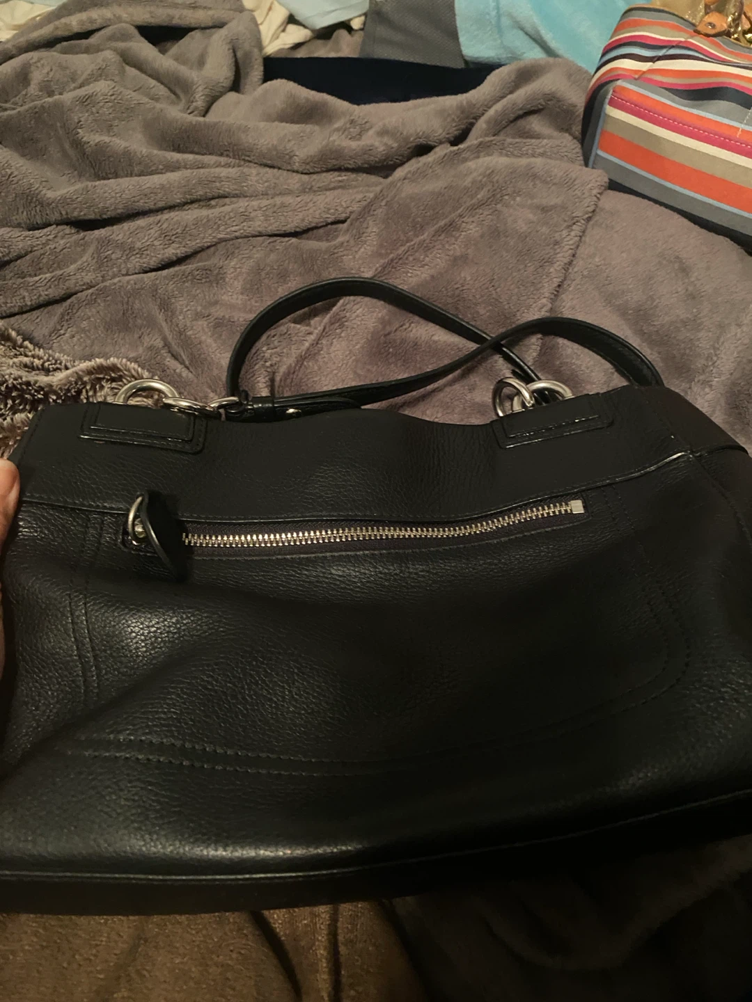 Coach Black Pebble Leather Handbag - photo 4