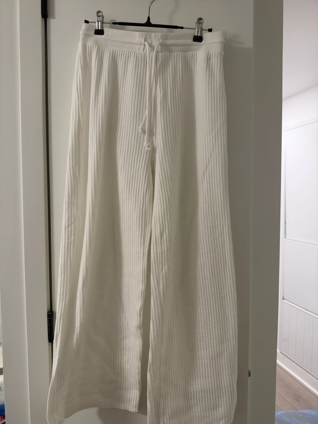 Roots Waffle Knit Pants White