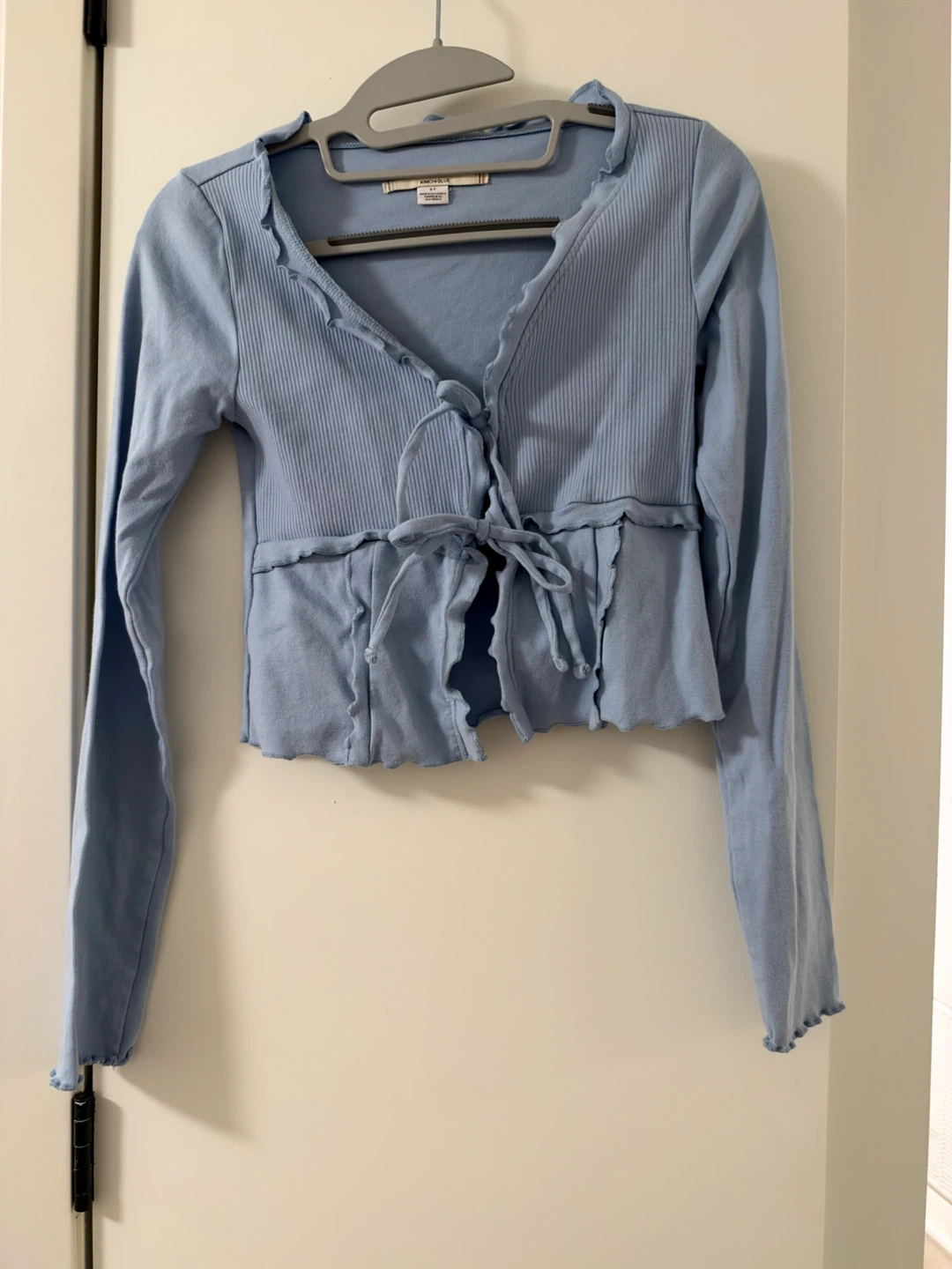 Kimchi Blue Light Blue Tie-Front Top