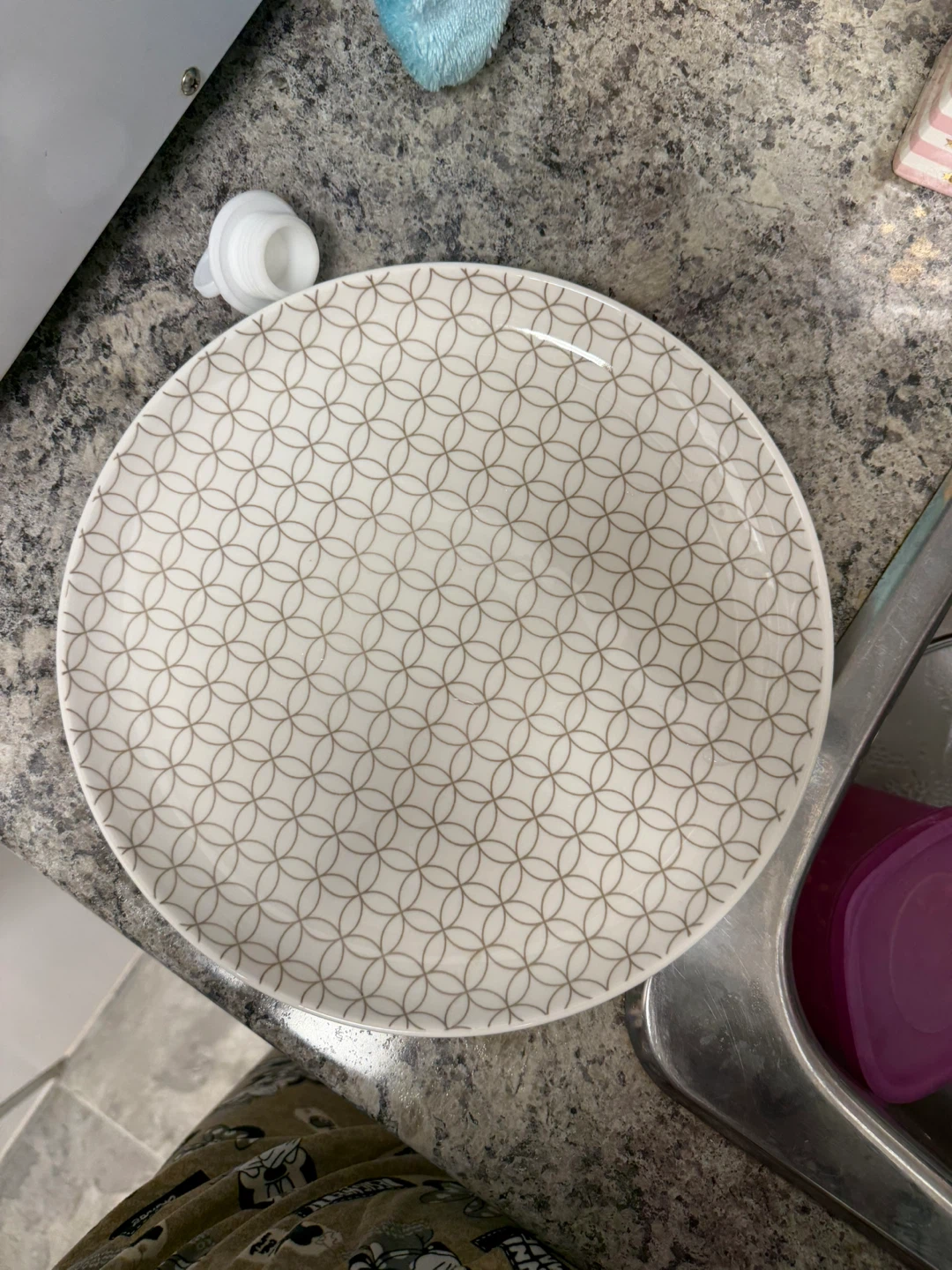 Patterned Ceramic Plate four pieces