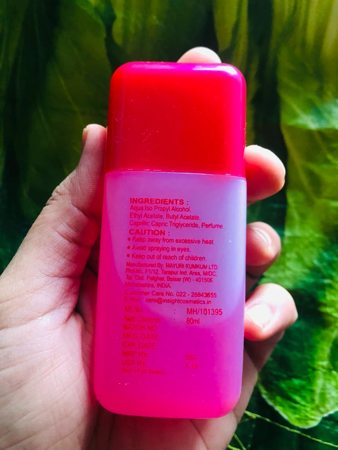Insight Strawberry Nail Polish Remover 80ml