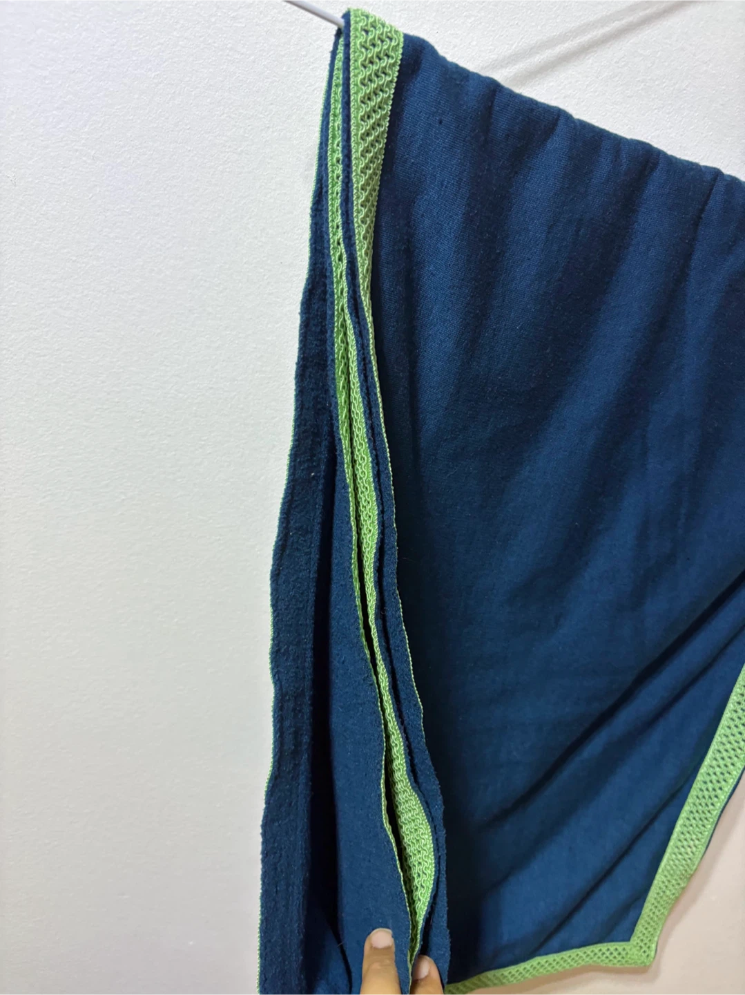 Blue and Green Trim woolen scarf Muflar - photo 2