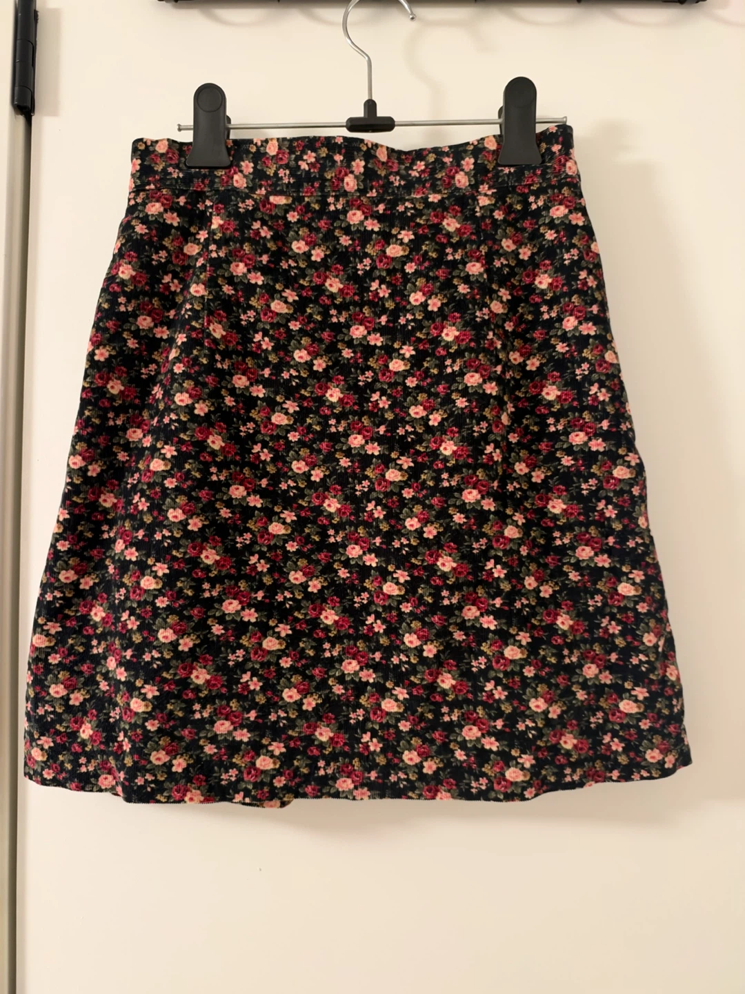 Floral Corduroy Mini Skirt