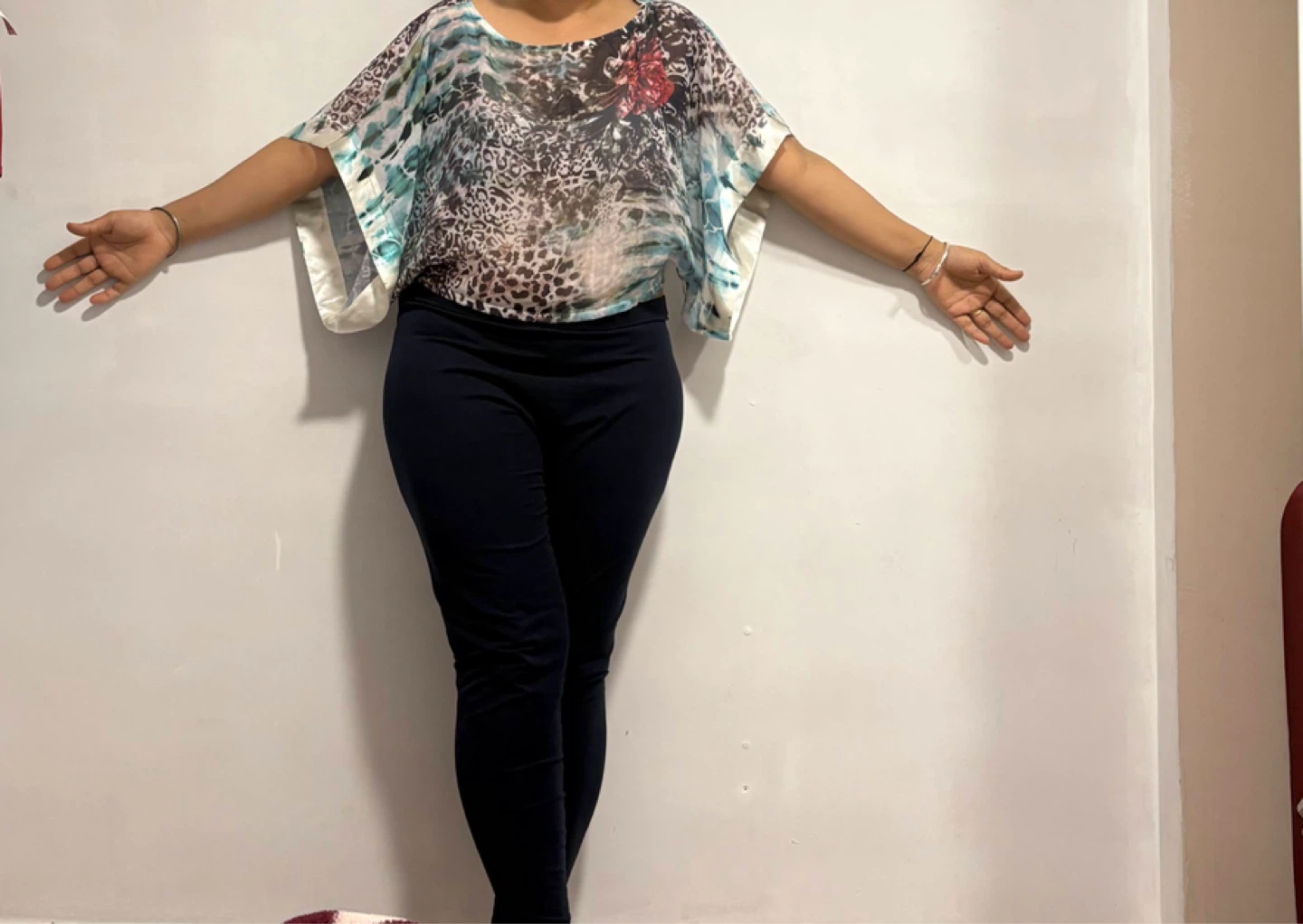 Animal print sheer top - photo 3