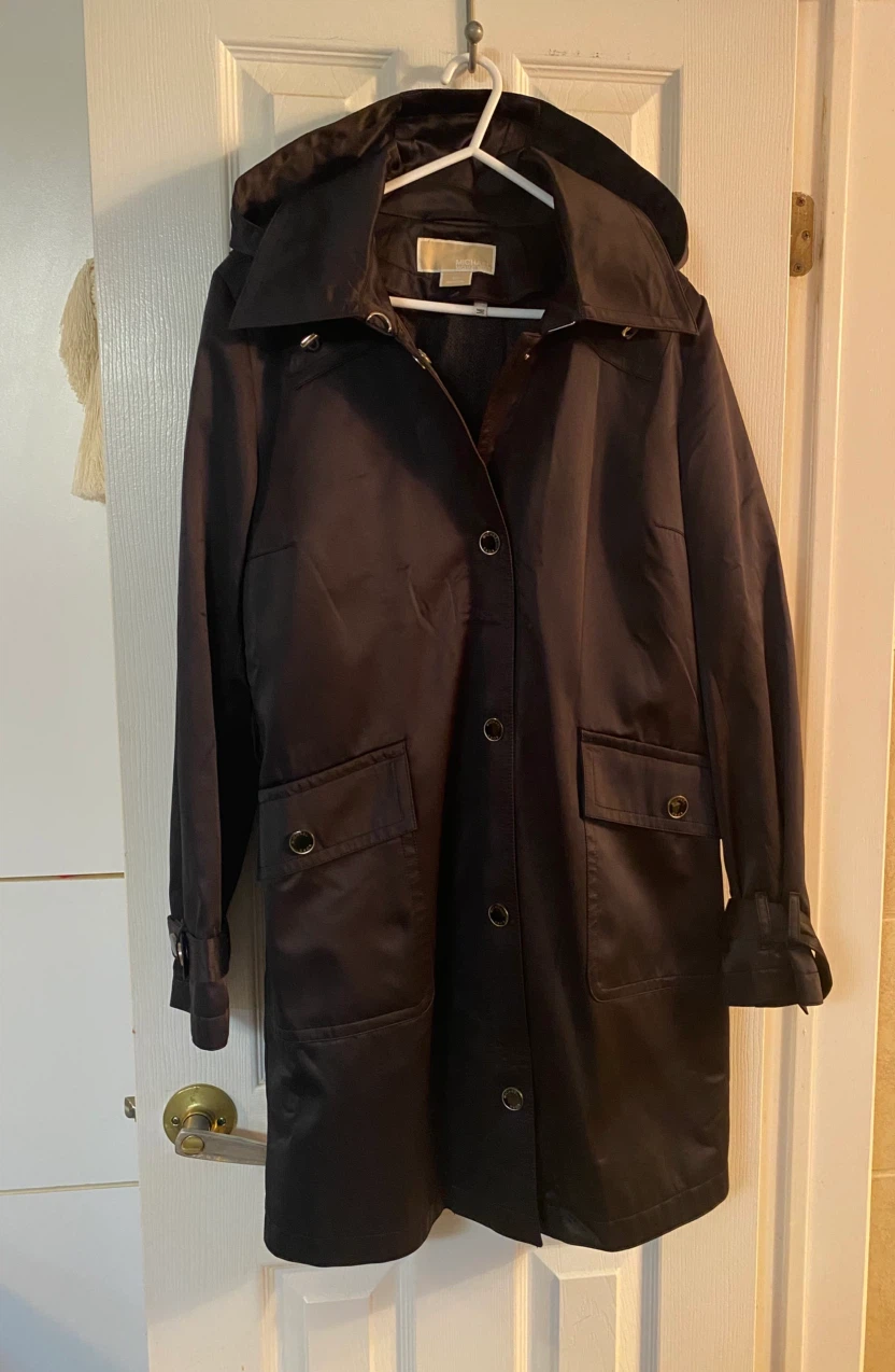 Michael Kors Hooded Raincoat/Trench Coat Size MEDIUM