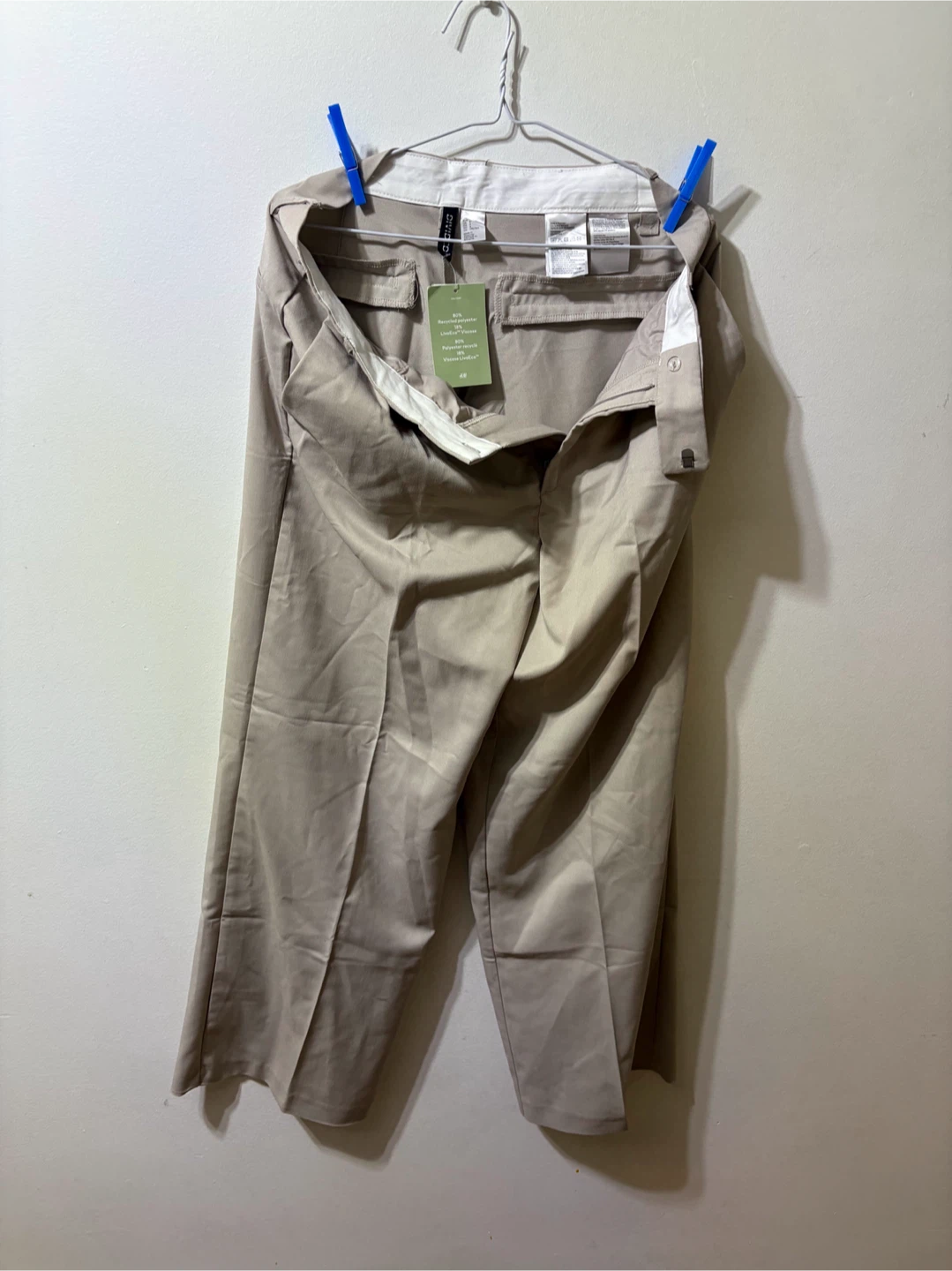 H&M Divided Wide-Leg Trousers - Beige