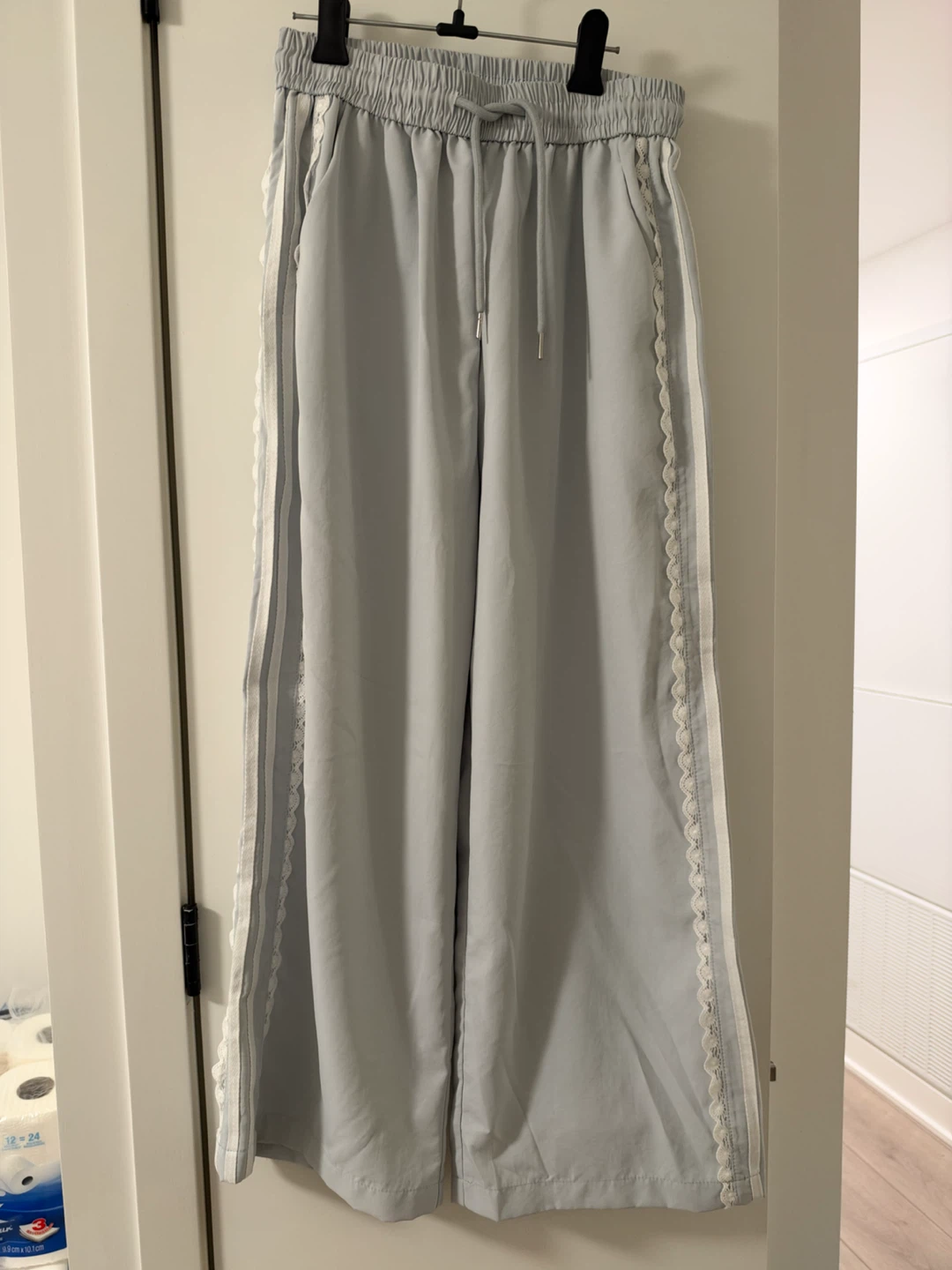 Light Blue Wide-Leg Pants