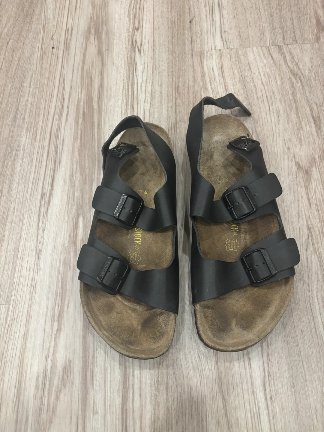 Birkenstock black sandals size 45