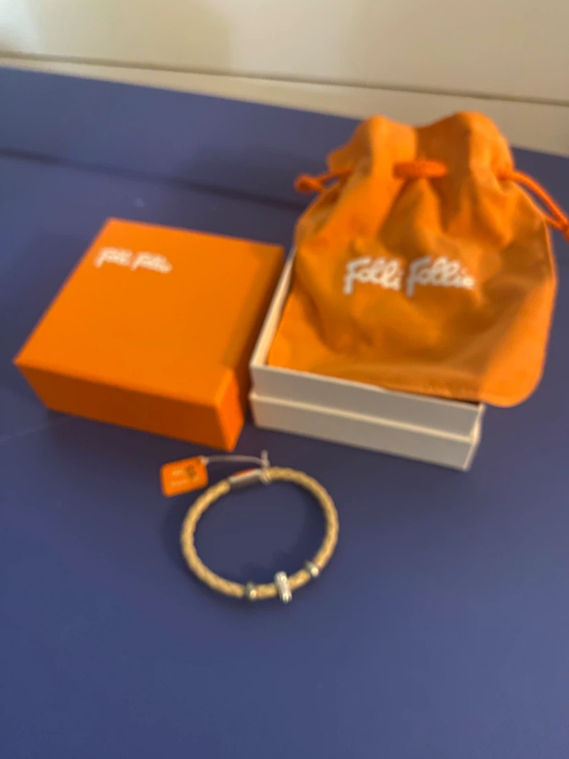 FOLLI FOLLIE BRAIDED LEATHER CRYSTAL BRACELET NEW! Size SMALL - photo 3