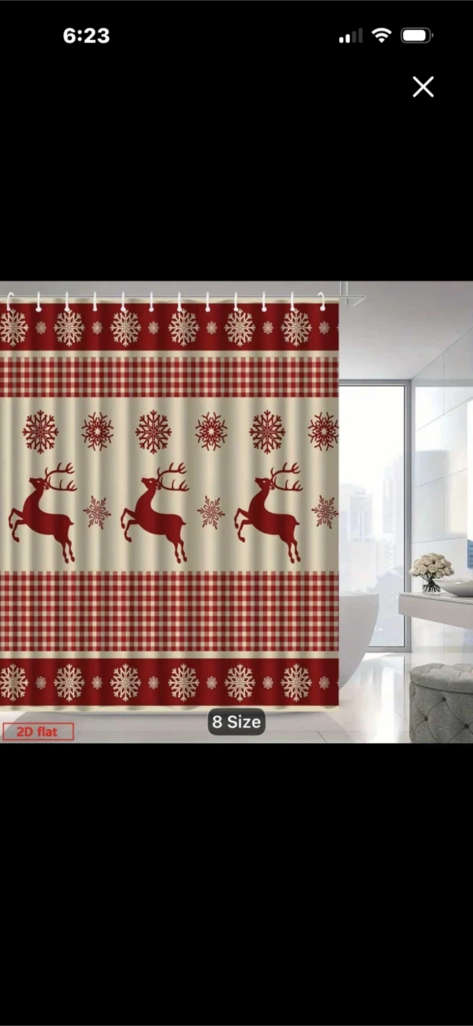 SALE: Christmas Reindeer Shower Curtain