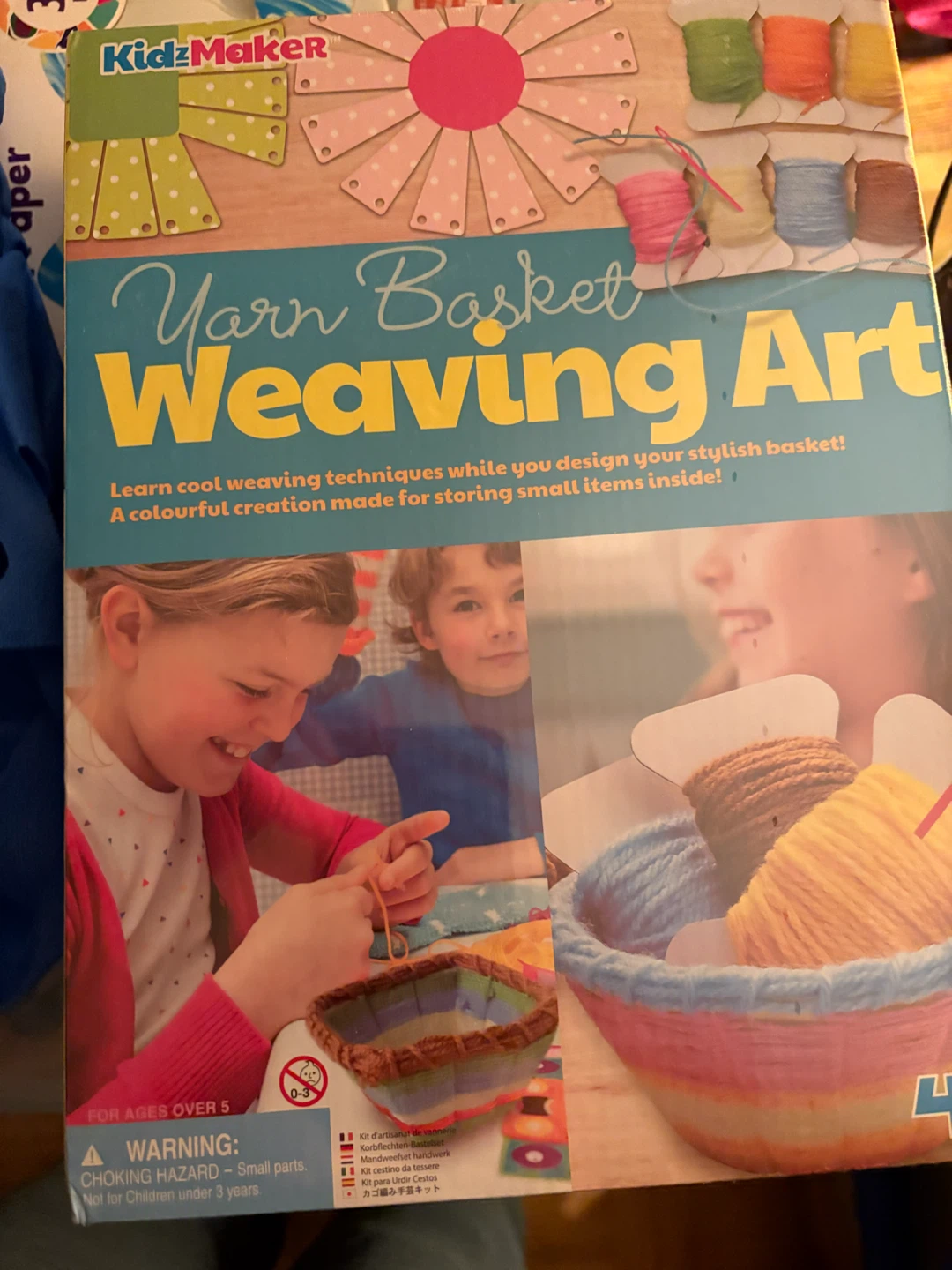 KidzMaker Yarn Basket Weaving Art Kit