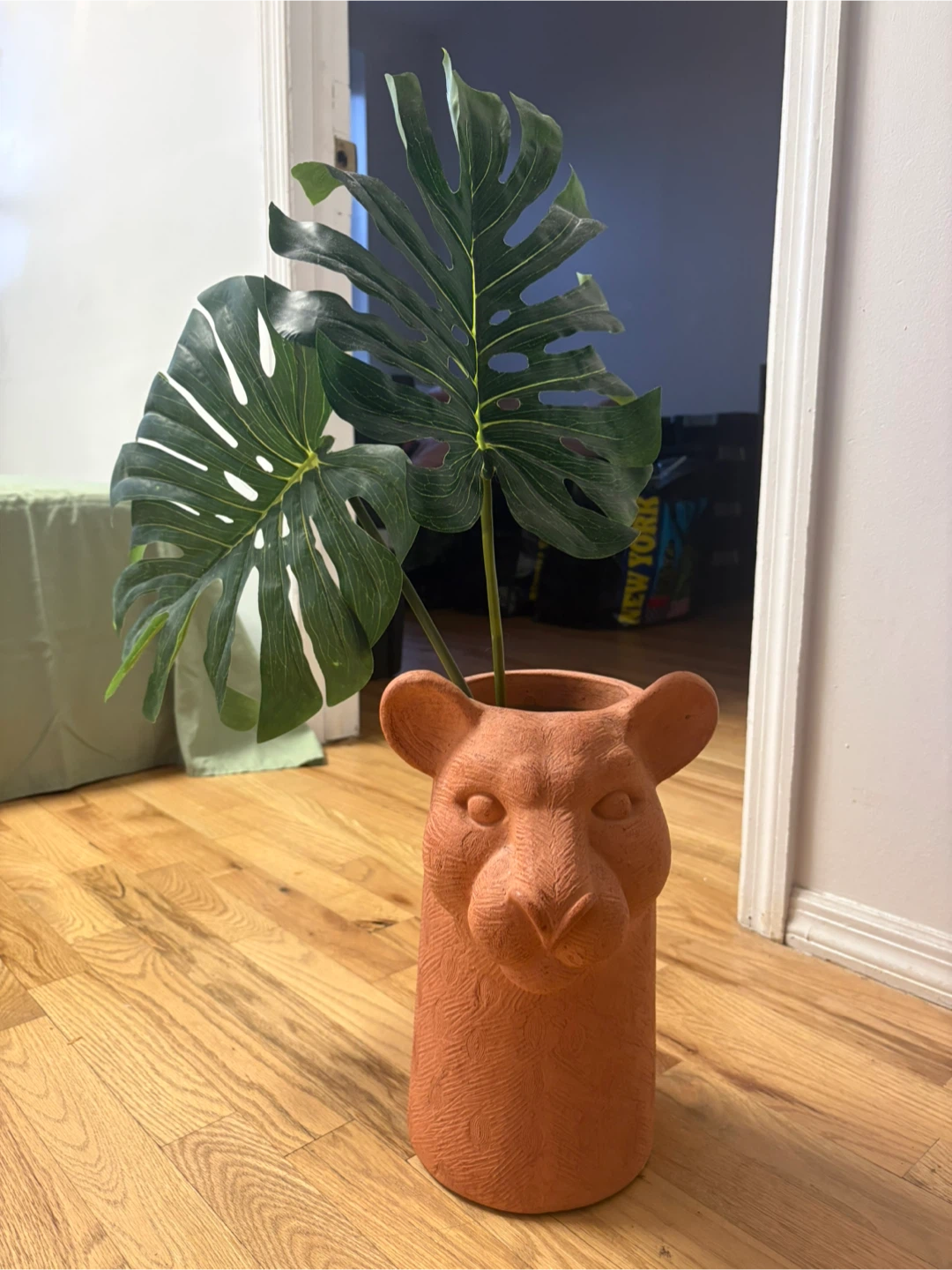 Terracotta Lion Face Planter