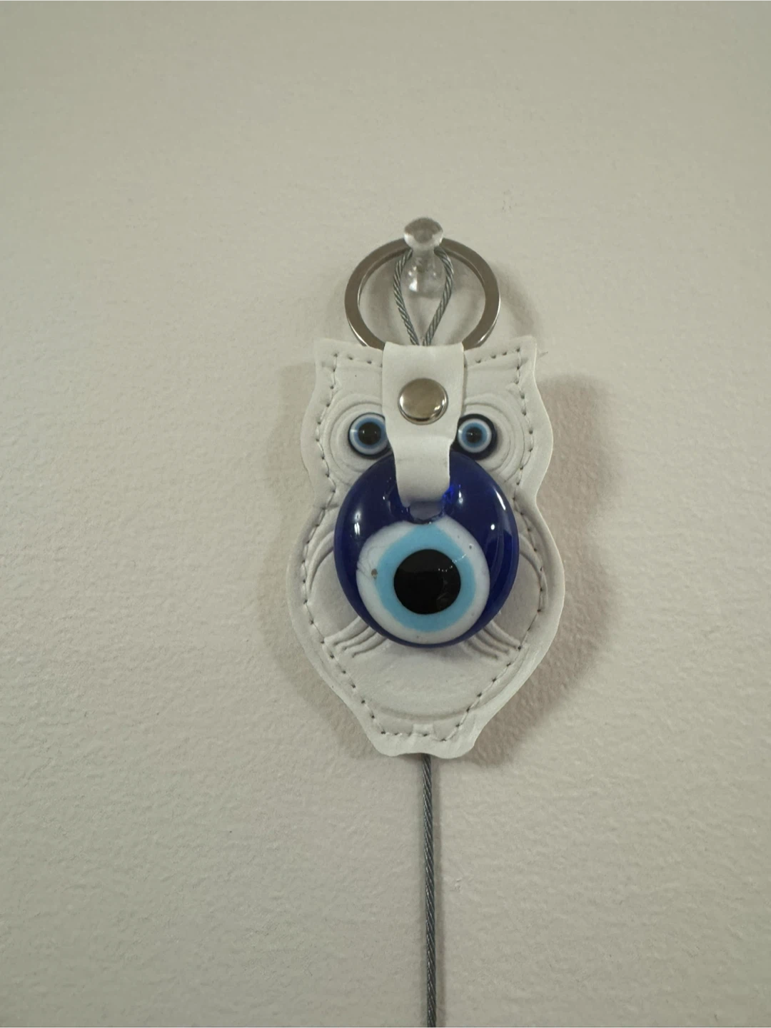 White Owl Evil Eye Keychain - photo 2