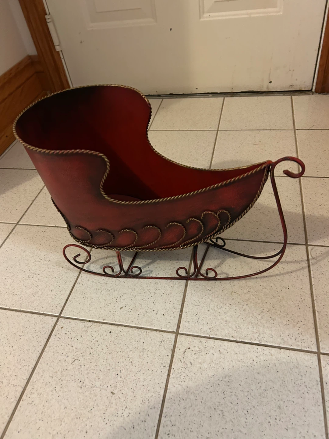 Decorative Metal Christmas Sleigh