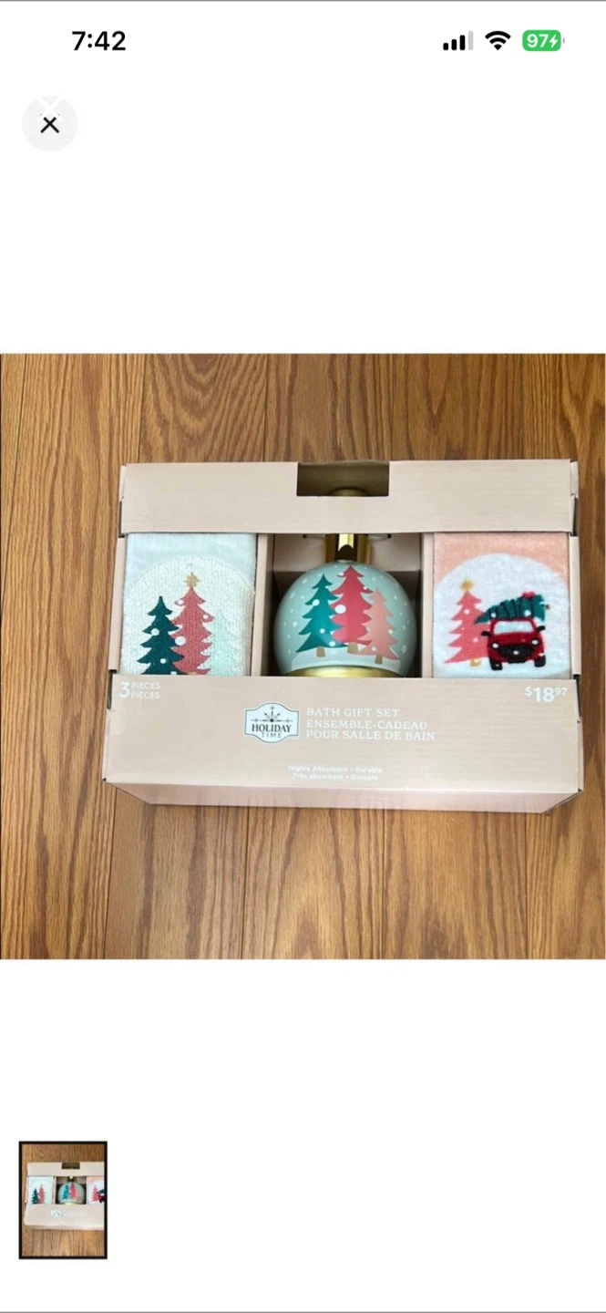 Holiday Time 3-Piece Bath Gift Set