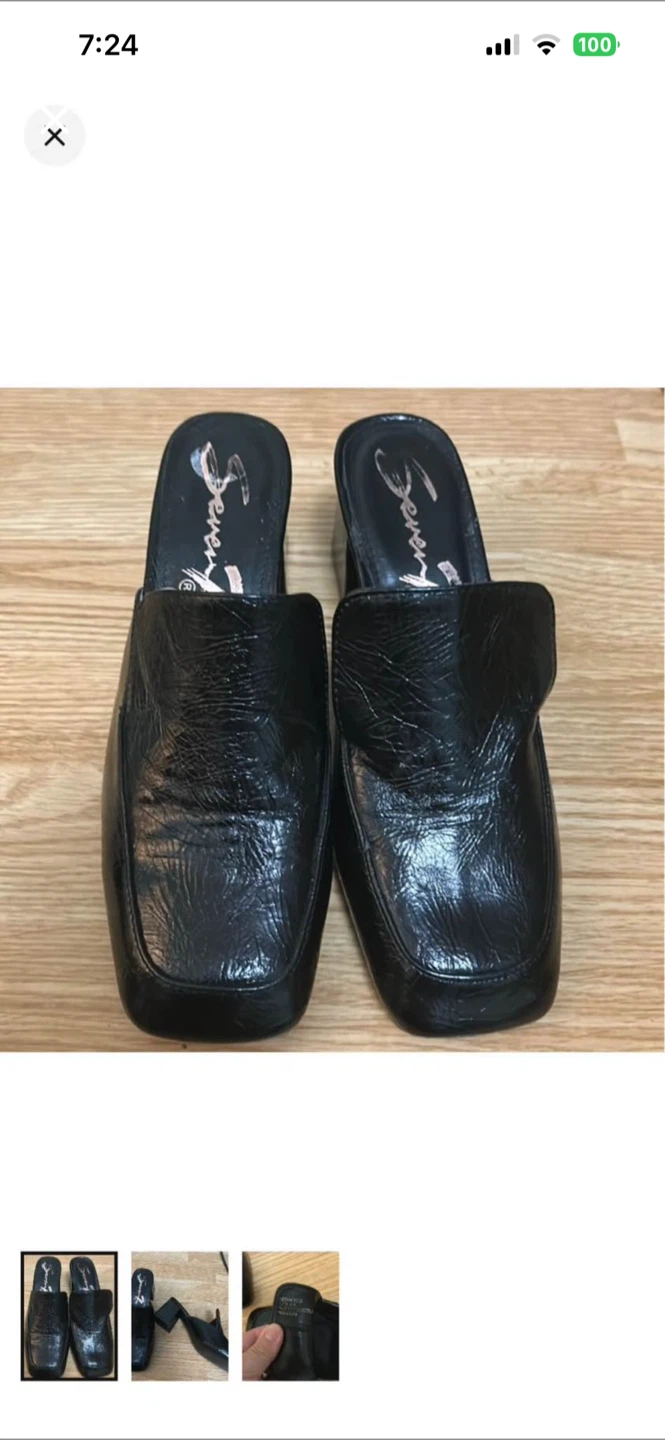 Seven7 Black Meghan Mule Heels