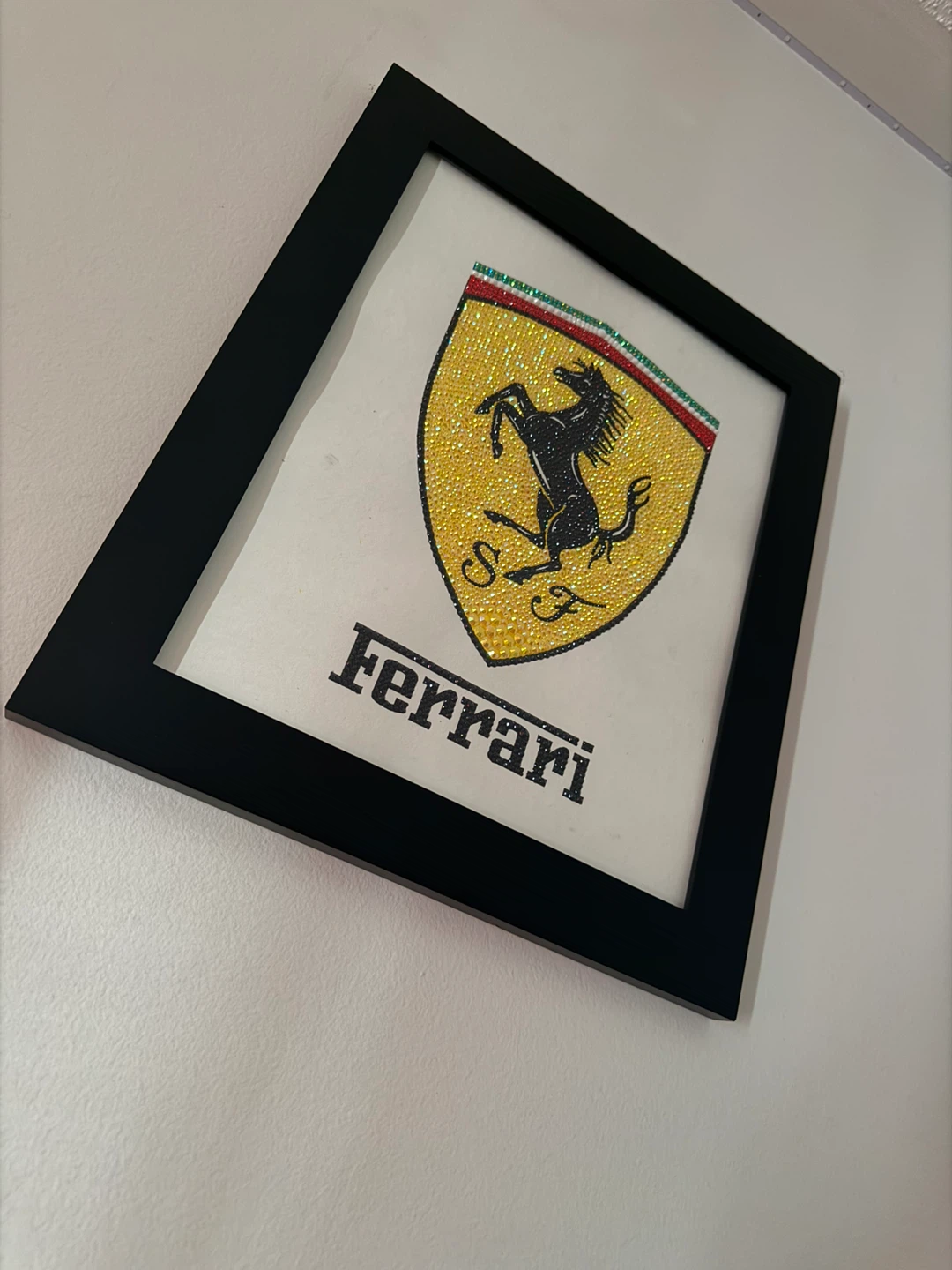 Framed Rhinestone Ferrari Wall Art - photo 2