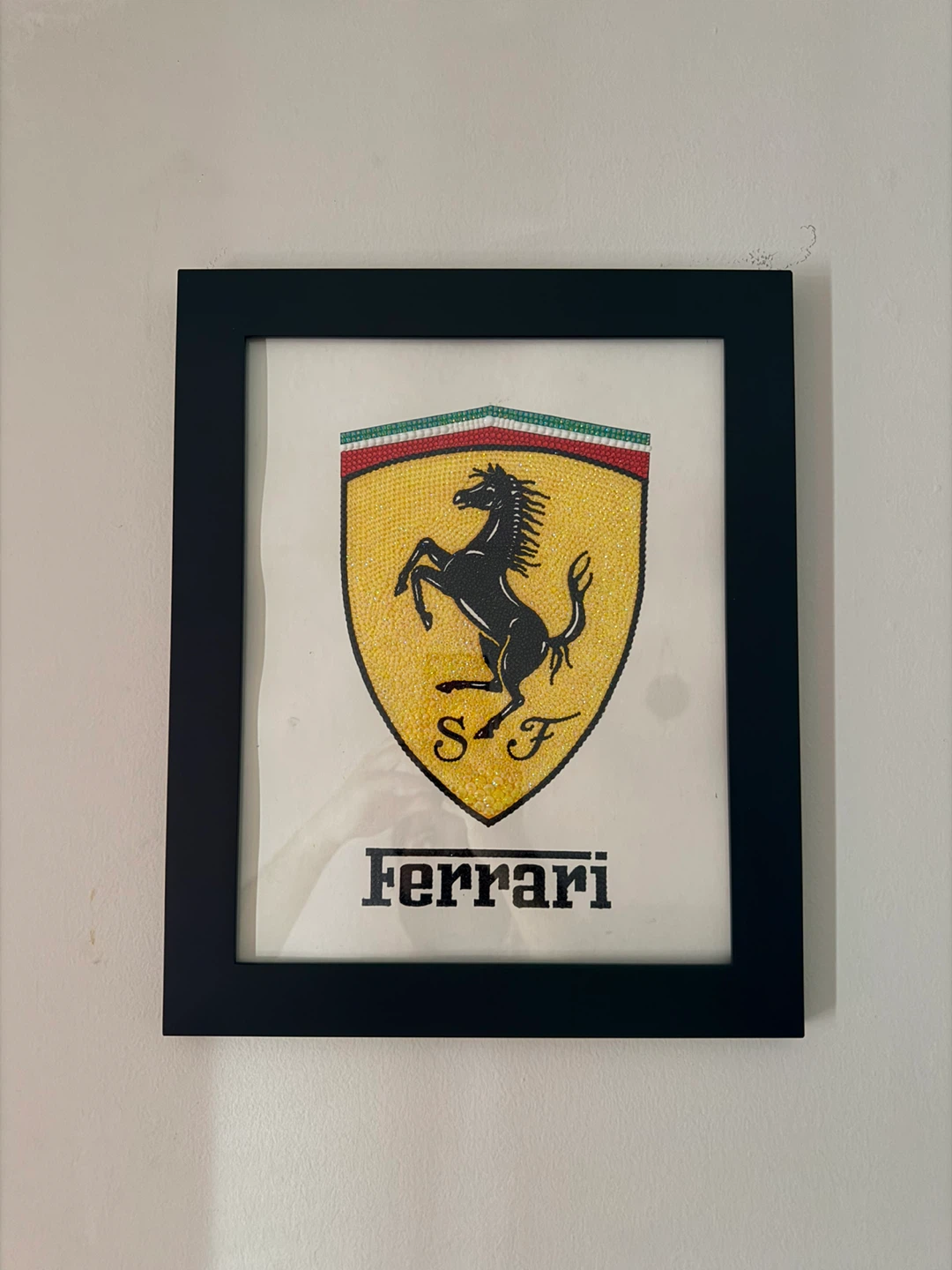 Framed Rhinestone Ferrari Wall Art - photo 3