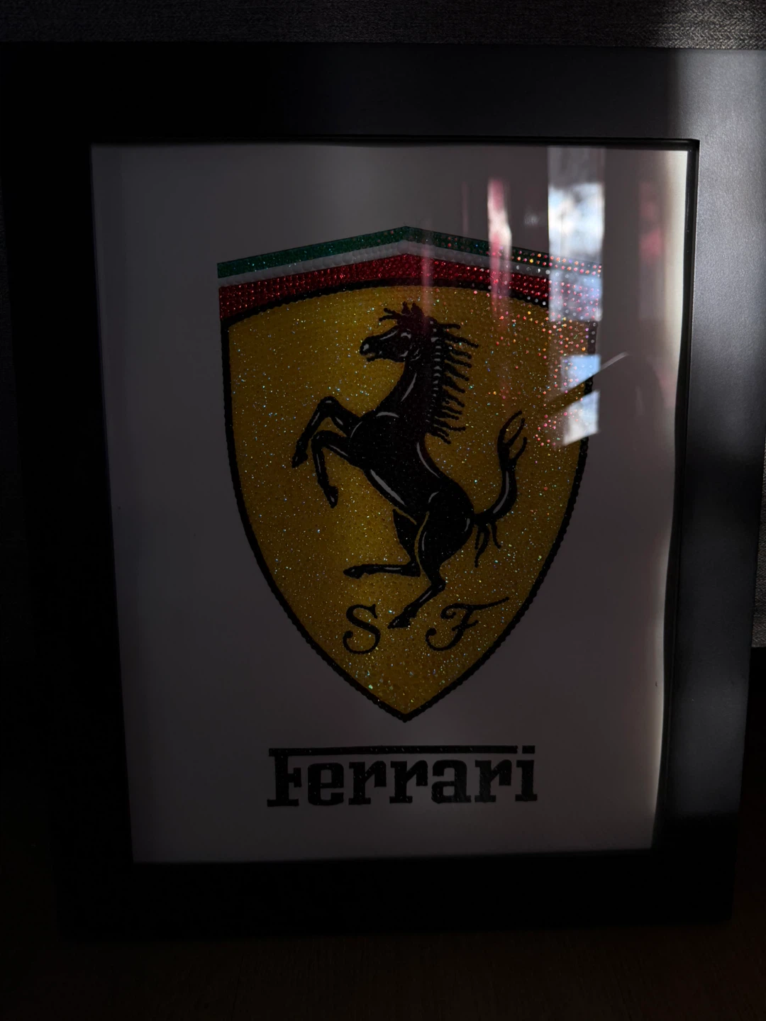 Framed Rhinestone Ferrari Wall Art - photo 5
