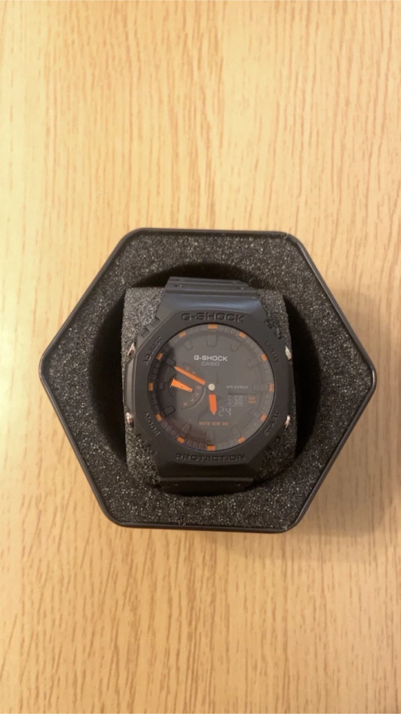 Casio G-Shock Watch Black and Orange