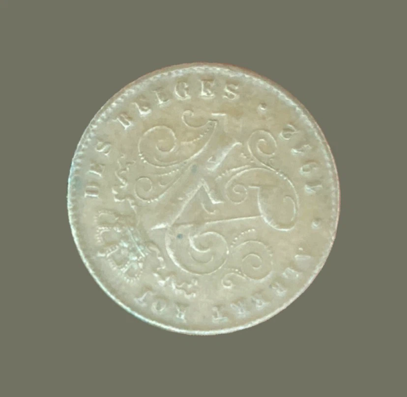 1924 Belgian 1 Cent Coin - photo 2