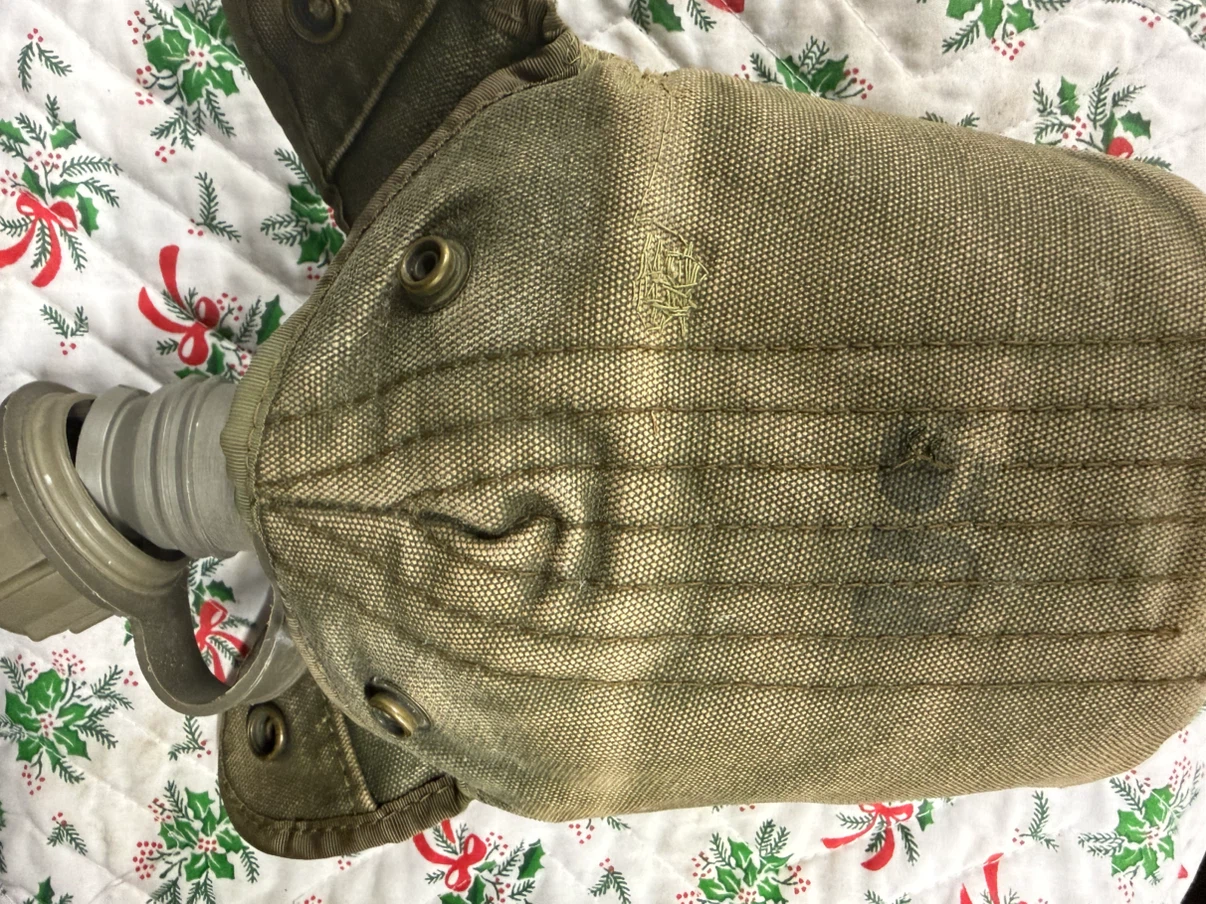 Military Style Olive Green Canteen with Cover - photo 4